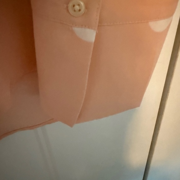 LOFT Pink Polka Dot Blouse - Picture 3 of 3